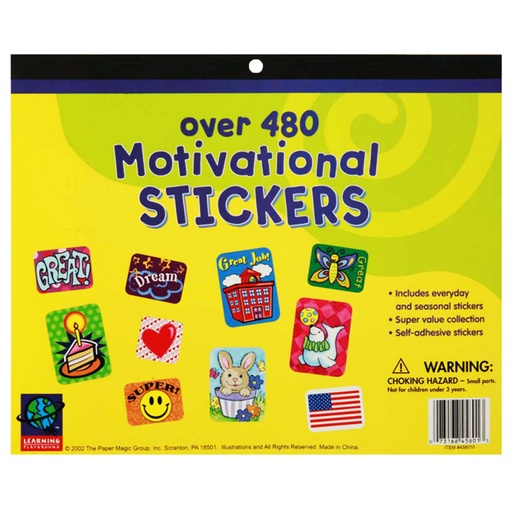 [458010 EU] Jumbo Motivational Sticker Book, 480 Stickers
