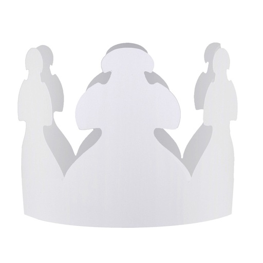 [65243 HG] White Crowns, Pack of 24