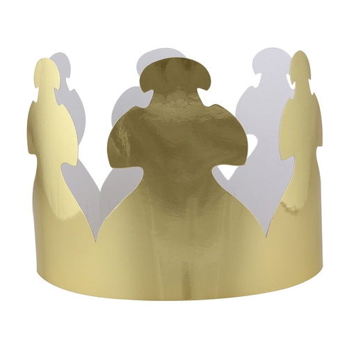 [65244 HG] Bright Gold Tag Crowns, Pack of 24