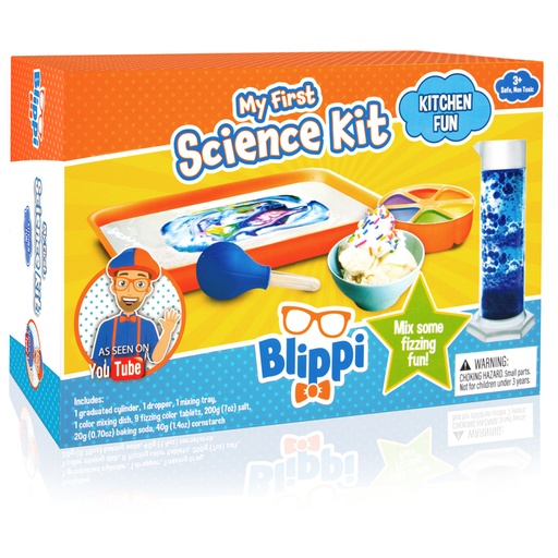 [6113 BAT] Blippi My First Science Kit: Kitchen Science Lab - 4 Kitchen Science Experiments
