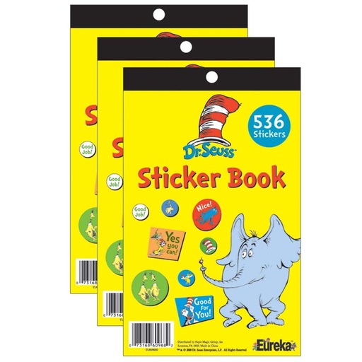 [609720-3 EU] Dr. Seuss™ Sticker Book, Pack of 3