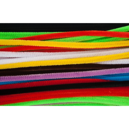 [65610 CLI] Chenille Stem Class Pack, 6mm x 12", Assorted Colors, Box of 1000
