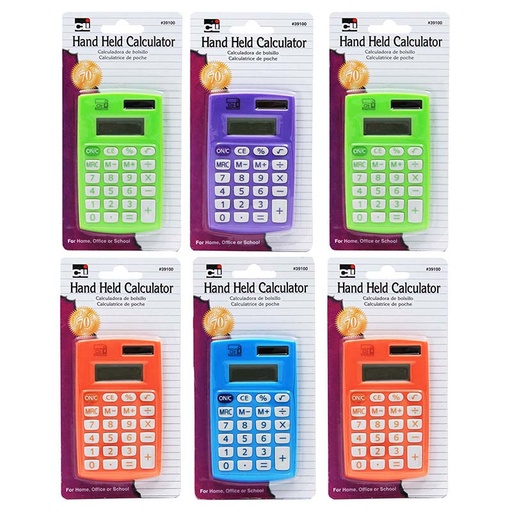 [39100-6 CL] Primary Calculator Single 8 Digit Display, Pack of 6