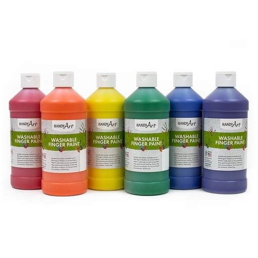 [882255 RPC] Washable Finger Paint - Pint Primary Set of 6