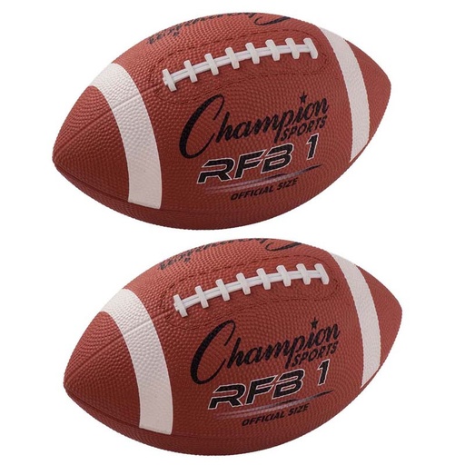 [RFB1-2 CHS] Official Size Rubber Football, Pack of 2