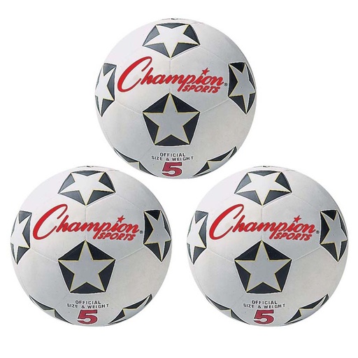[SRB5-3 CHS] Rubber Soccer Ball Size 5, Pack of 3