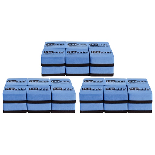 [35030-3 FS] Magnetic Whiteboard Student Erasers, Flipside Logo, 12 Per Pack, 3 Packs