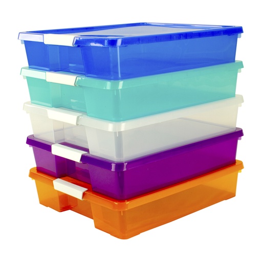 [63202U05C STX] Stack & Store Box Craft Organizer, Assorted Colors, 5-Pack