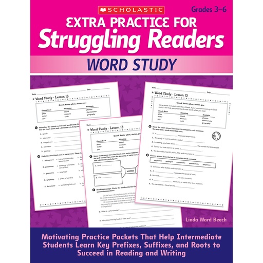 [512411 SC] Extra Practice for Struggling Readers: Word Study