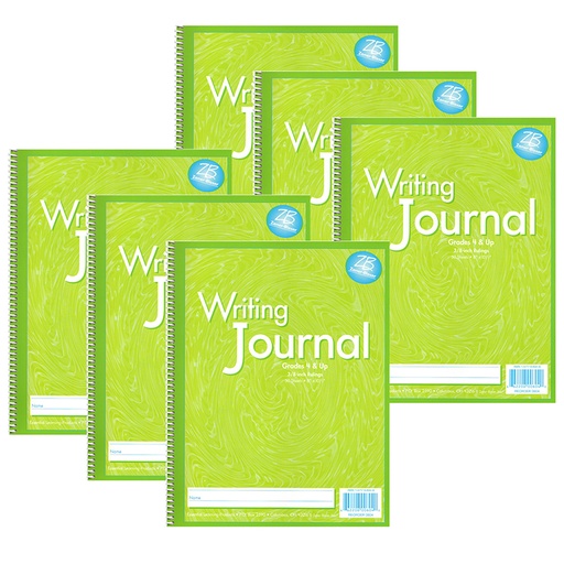 [0604-6 ELP] Writing Journal, Liquid Color, 3/8" Ruling, Grades 4+, Pack of 6