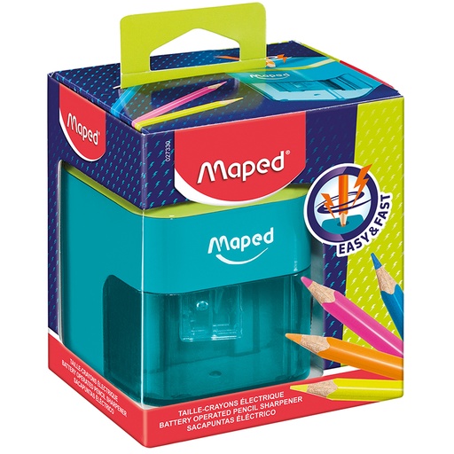 [027330 MAP] Compact 1-Hole Battery Powered Pencil Sharpener
