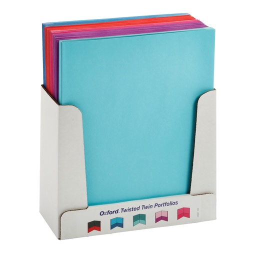 [52074-50 ESS] Twisted Twin Pocket Folders, Letter Size, Assorted, Pack of 50