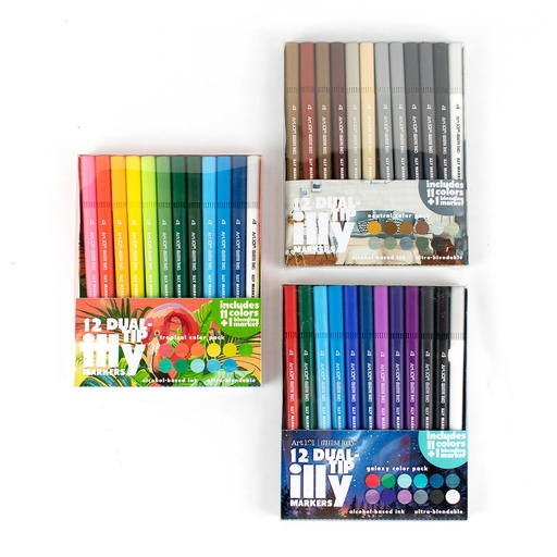 [4110MB AOO] Dual Tip Illy Markers 36-Pack
