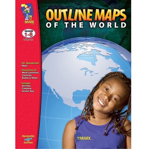 [118 OTM] Outline Maps of the World, Grades 1-8