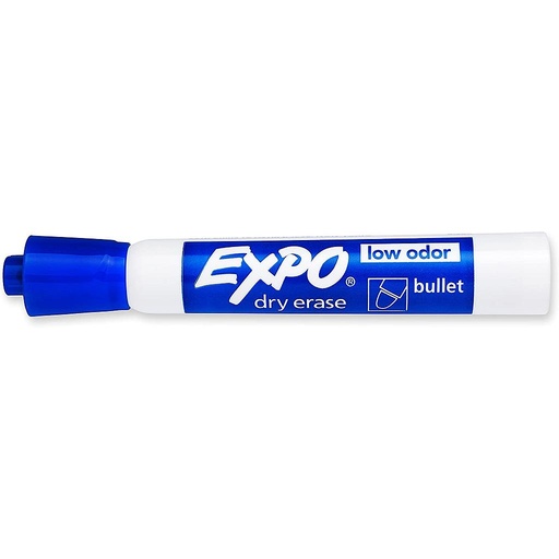 [80003BX SAN] Low-Odor Dry Erase Markers, Chisel Tip, Blue, Box of 12