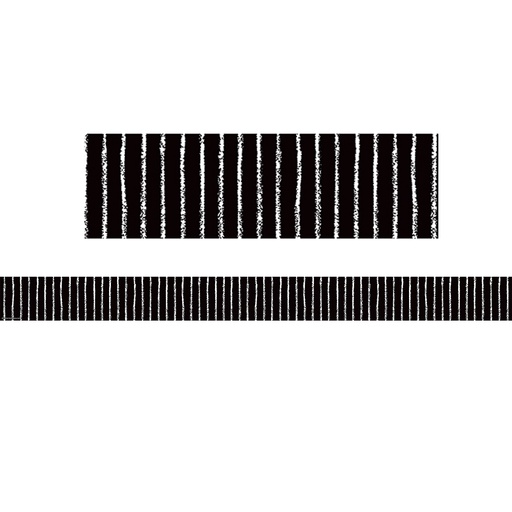 [6061 TCR] Black With White Pinstripes Straight Border Trim
