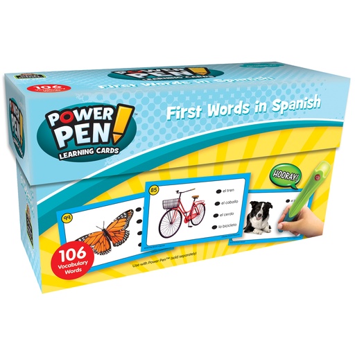 [6726 TCR] Power Pen Learning Cards: First Words In Spanish