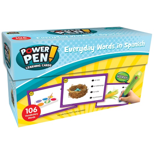 [6727 TCR] Power Pen Learning Cards: Everyday Words In Spanish