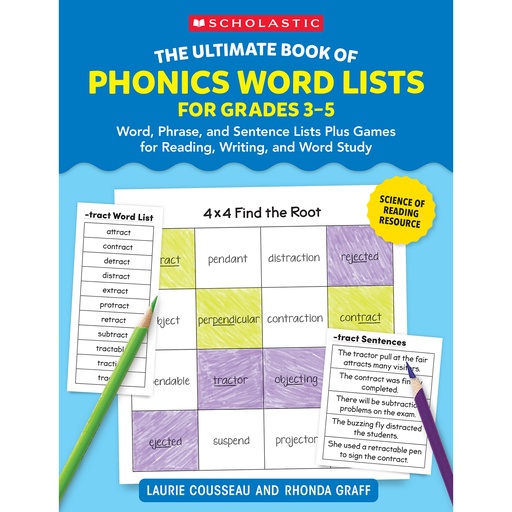 [761181 SC] The Ultimate Book of Phonics Word Lists: Grades 3-5