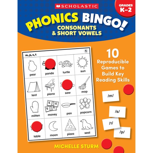 [762877 SC] Phonics Bingo! Consonants & Short Vowels