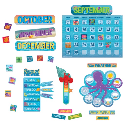 [847845 EU] Seas the Day Calendar Bulletin Board Sets