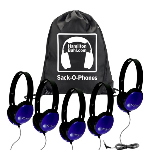[SOPPRM100 HE] Sack-O-Phones™ with 5 Primo™ Headphones