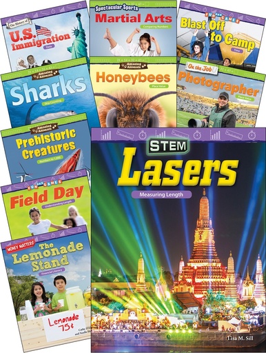 [100578 SHE] Place Value and Measurement and Data for Second Grade, Book Set