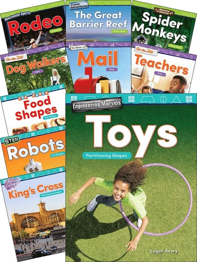 [102121 SHE] Geometry, Place Value, Measurement and Data for First Grade, Book Set