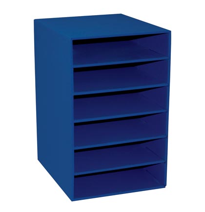 [001312 PAC] 6-Shelf Blue Organizer