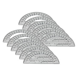 [77106 CLI] 6 inch Clear Plastic Protractor         Each