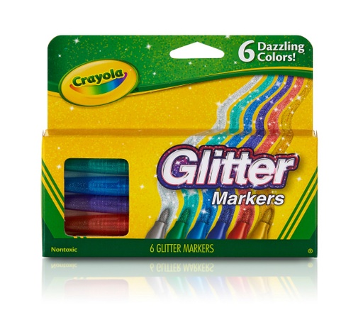[588629 BIN] 6ct Crayola Glitter Markers
