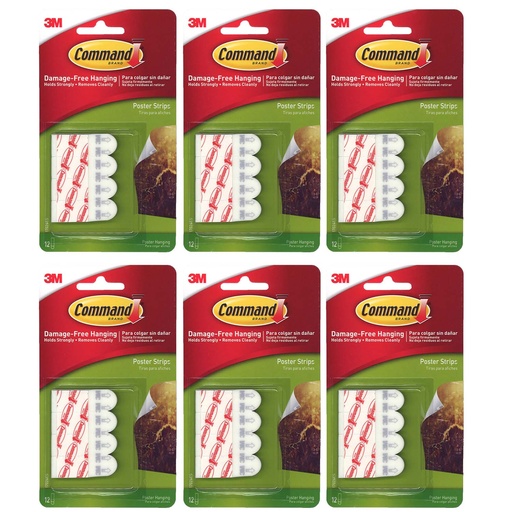 [17024-6 MMM] Removable Poster Strips 72ct