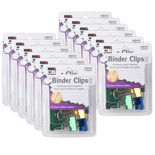 [30410-12 CLI] Assorted Binder Clips 120ct