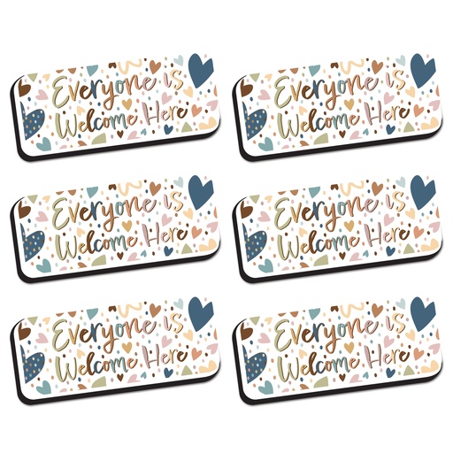[09979-6 ASH] Everyone is Welcome Magnetic Whiteboard Erasers 6ct