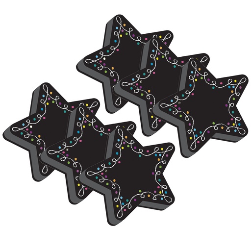 [09989-6 ASH] Star Chalk Magnetic Whiteboard Erasers 6ct