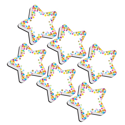 [09990-6 ASH] Star Confetti Magnetic Whiteboard Erasers 6ct