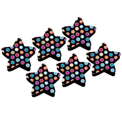 [10026-6 ASH] Star Dots Magnetic Whiteboard Erasers 6ct