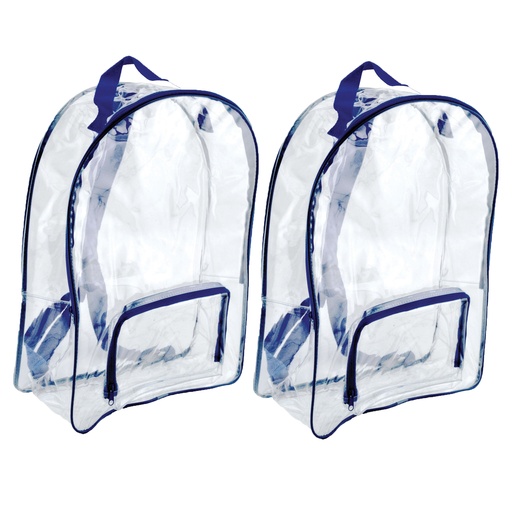 [BP131703B-2 BOB] Clear Backpacks Pack of 2