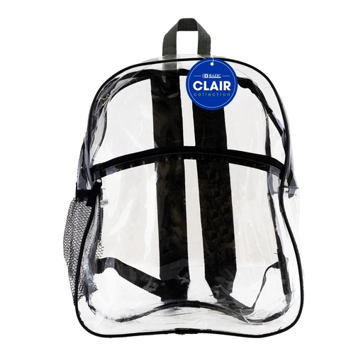 [1019 BAZ] 15" Clear Backpack