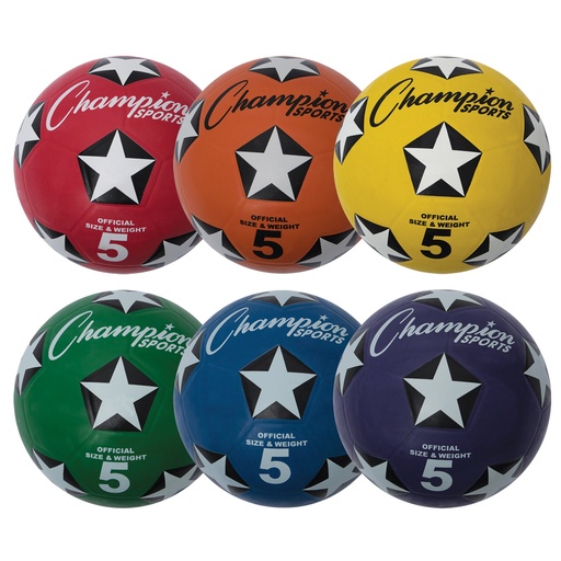 [SRB5SET CHS] Rubber Cover Size 5 Soccer Ball 6ct