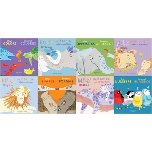 [9781786289889 CPY] Wild Concepts! Bilingual Spanish/English Board Book Set 8-Book Set