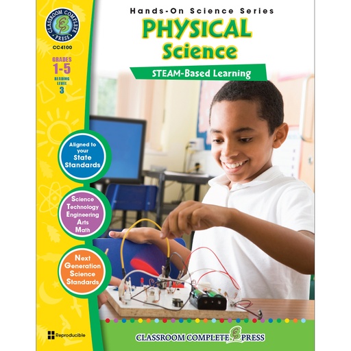 [4100 CCP] Hands-On STEAM - Physical Science Resource Book, Grade 1-5