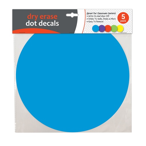 [40520 CL] Assorted 11" Dry Erase Dot Decals 5ct
