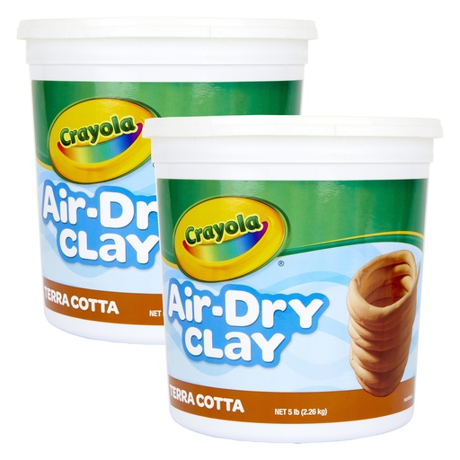 [572004-2 BIN] Terra Cotta Air-Dry Clay 5 lb Tubs 2ct