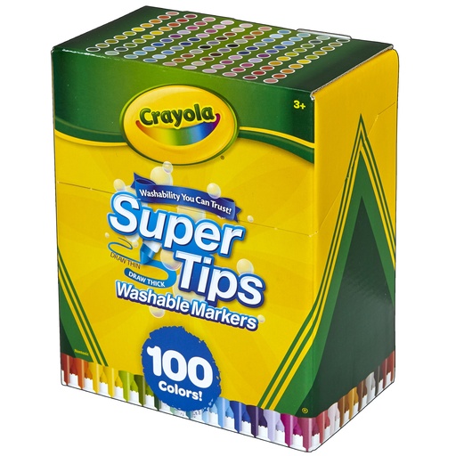 [585100 BIN] 100 Color Washable Super Tips Markers