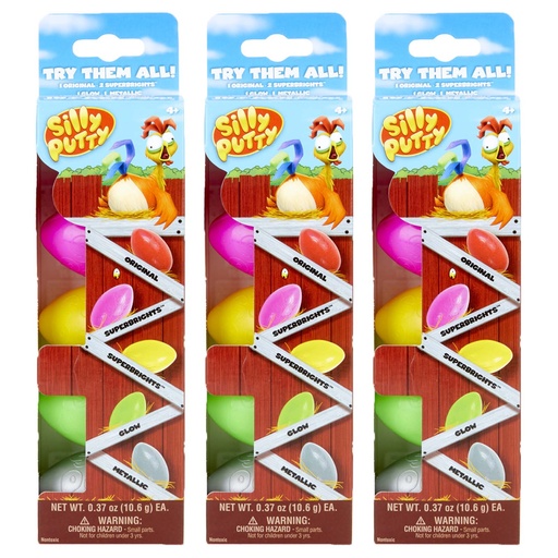[80328-3 BIN] Silly Putty Eggs Party Pack, 5 Per Pack, 3 Packs