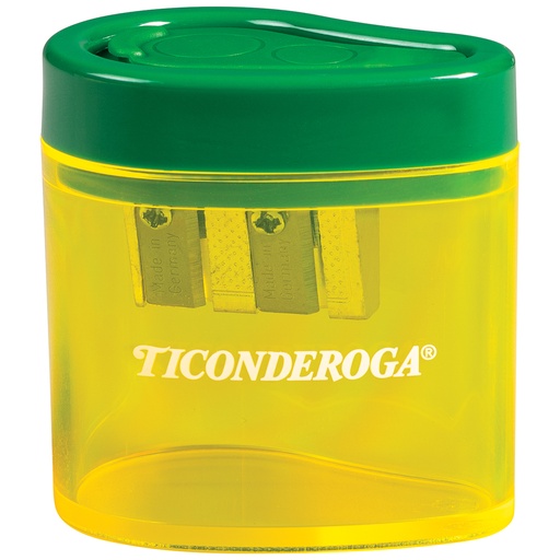 [39201 DIX] Green/Yellow Two Hole Pencil Sharpener