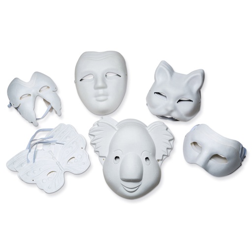 [AC4199 PAC] Assorted Paperboard Masks 24 Pieces