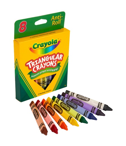 [524008 BIN] 8ct Crayola Triangular Crayons