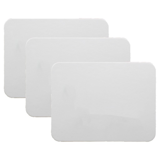 [10077-3 FS] Two-Sided Blank/Blank 9" x 12" Magnetic Dry Erase Boards Pack of 3